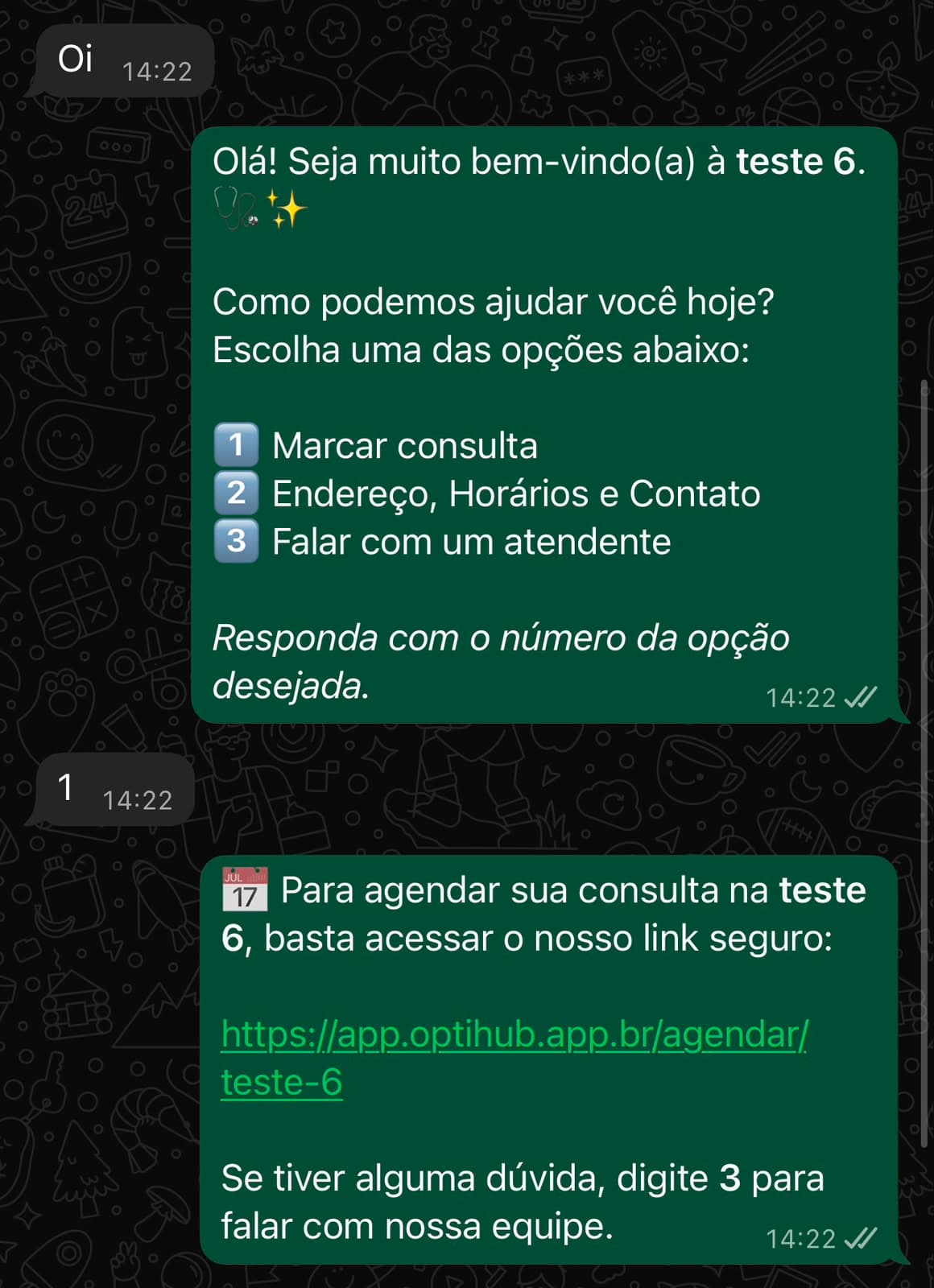 Chatbot WhatsApp OptiClinic